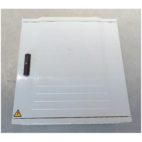 Armoire polycarbonate 750x750x300mm vide avec porte pleine grise IK10 Ip43 série BOURGOGNE