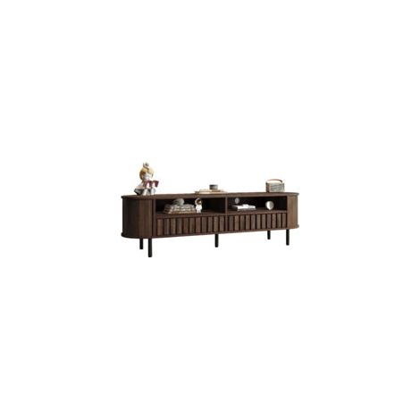 1604048cm TV-Schrank, Lowboard mit 2 Schränken,Wohnzimmerschrank mit 2 Schubladen,Walnussfarbener TV-Ständer, MDF, Fernsehtisch,TV-Ständer mit 5 Stützbeinen,Geeignet für 65-Zoll-Fernseher (1/5)