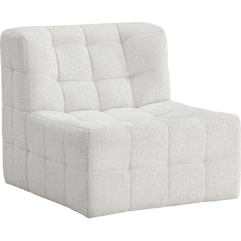 Fauteuil en tissu matelassé Malou 80 x 87 x 73 cm (1/4)