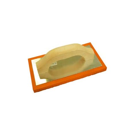 FRATTONE IN SPUGNA ARANCIO MANICO LEGNO- - cm.23,5x10,5 - 2 pezzi ALTE