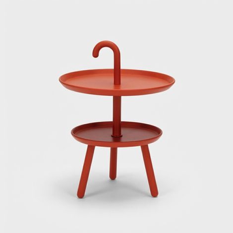 Table basse d'extérieur en polypropylène à double plateau Hook - Orange