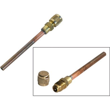 TUBE DE CHARGE A SOUDER AVEC VALVE (TUYAU 1/4) VALVE Universel