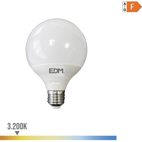 BOMBILLA GLOBO LED Ø95mm E27 10W 810lm 3200K LUZ CALIDA Ø9,5x12cm EDM (1/3)