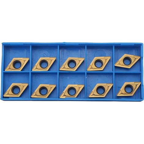 Lntyq 10pcs Lames Inserts Rotatifs Forme Losange CNC Cutters en Carbure DCMT11T308 DCMT32.51 Outil Tournage Filtage pour Finition d'Acier pour Tours, Fraiseuses