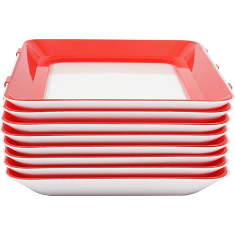 8PCS Fresh Storage Tray, Vacuum Food Preservation Tray Fridge Preservation Tray with Elastic Lid, Stackable Food Storage Container for Vegetable Fruit Meat Fish (1/5)