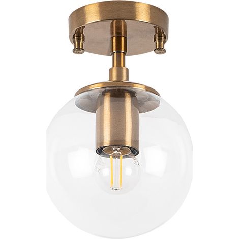 Plafoniera in metallo con globo - D. 15 x H. 23 cm - BARLATI (1/5)