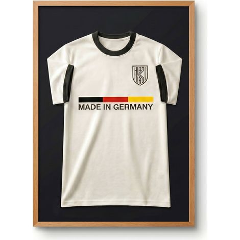 K-Möbel Cadre Maillot Brun 60x80cm Fond Noir Vitrine Bois Massif