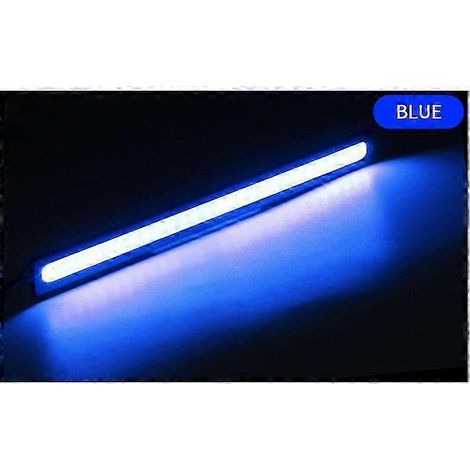 (Feux bleus) 2 barres lumineuses LED de 17 cm pour voiture, phares, feux arrière et feux de jour automatiques (DRL), couleur blanche. (1/5)