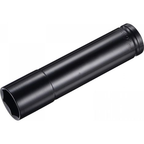 Douille à choc profonde, entraînement 1/2" par douille à choc de 27 mm de profondeur, douille de 27 mm en acier CR-V traité thermiquement, douille 1/2 avec douille à 6 points de 150 mm de (1/5)