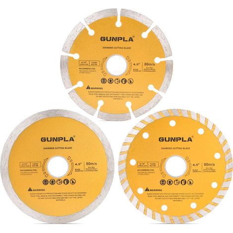3 x Diamond Cutting Discs 115mm Diamond Cutting Blades for Dry and Wet Segmented Circular Saw 4.5" 22mm Disc with 20mm Reduction Ring for Masonry Tiles (1/5)