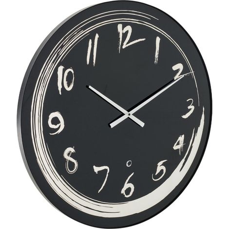 Horloge Murale à LED "Juanita" 70cm Noir & Bleu