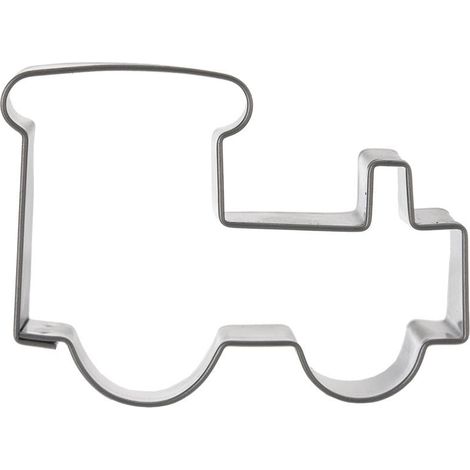 Tagliabiscotti in acciaio, stampo a forma di locomotiva per pan di zenzero, 6 cm (1/5)