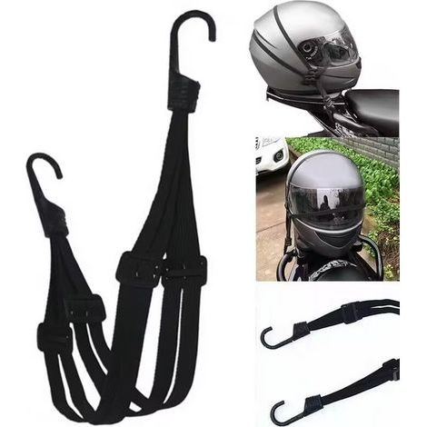 BRAVIX Tendeurs Elastique avec Crochets, 2 Pièces Étendeur Sangle Bagage Réglables, Sangle Élastique avec 4 Boucles Coulissantes pour Moto Fixation de Casque Bagages Sac en Bandoulière (1/5)