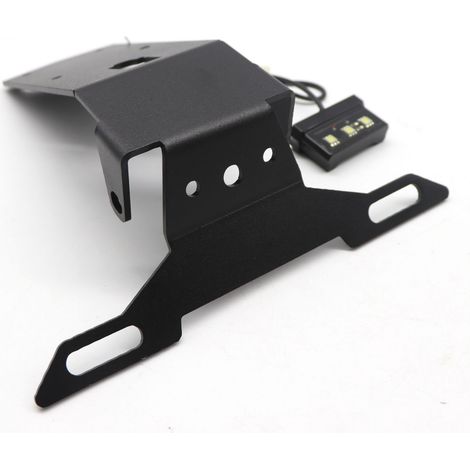 Adapted for Kawasaki H2SX H2-SX ZX1000 motorcycles, this is a modified short rear license plate bracket with lights.