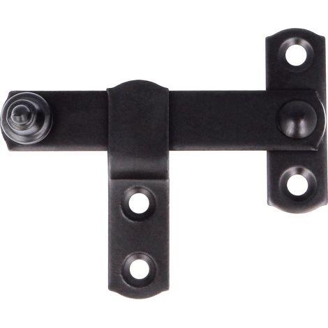 Palan pour volet lisse Verrou de sécurité pour fenêtres Quincaillerie pour jardin et extérieur Acier Couleur noir mat Dimensions : 80 x 46 mm (1/5)