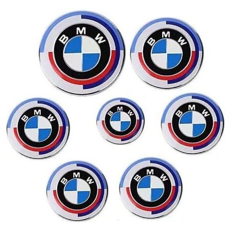 Applies to the 7-piece BMW logo, exclusive limited edition of the 50th anniversary logo, for the front and rear.