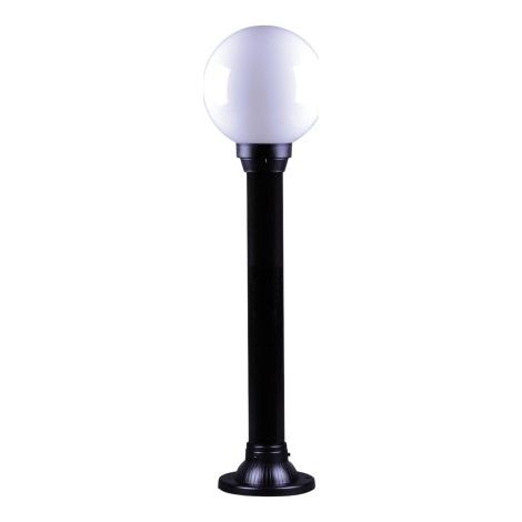 Borne jardin Astrid Kaja noire globe opale E27 85cm
