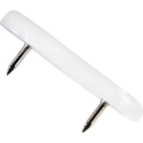 4 x Patins glisseurs en Plastique avec Clou/Blancs / 18x44 mm/rectangulaire/Pieds glisseurs en Plastique à Clou pour Meubles (1/3)