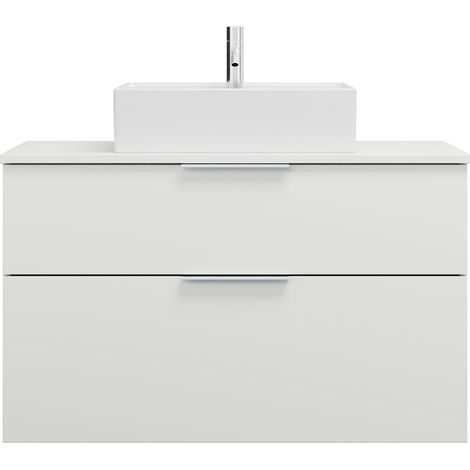 burgbad Eqio mueble bajo para lavabo con consola, recorte