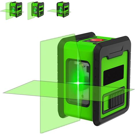 Livella laser a 2 linee ad alta precisione, livella laser autolivellante, strumenti di calibrazione per la posa di piastrelle, lavori edili, ecc. (1/5)