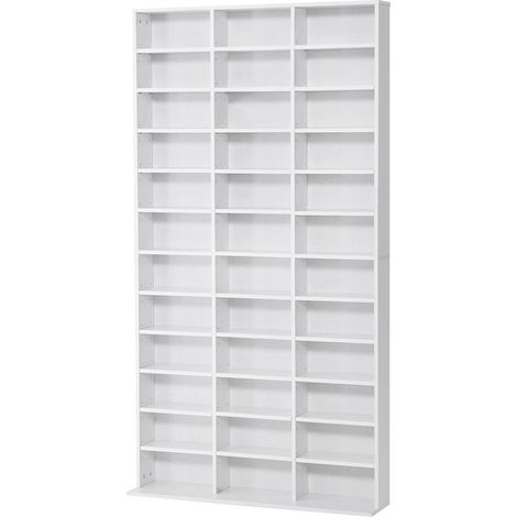CD-Regal 1116 mit 36 verstellbaren Fächern, weiß