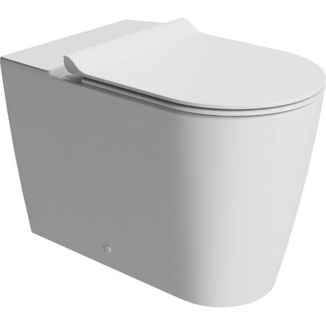 KUBE X WC mÃsa kombi spodnÃ½/zadnÃ½ odpad, Swirlflush, 36x63cm, biela dual-mat