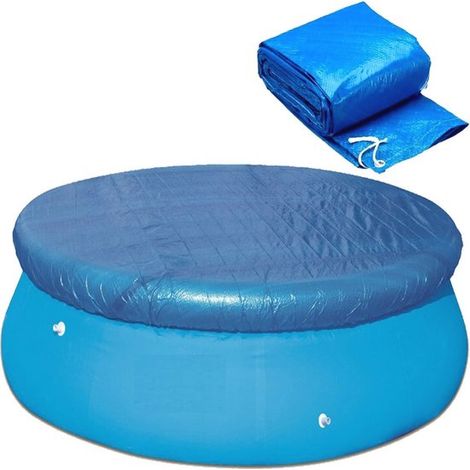 Runde Poolabdeckung 244 cm - Wasserdichte PE-Poolabdeckung (1/5)