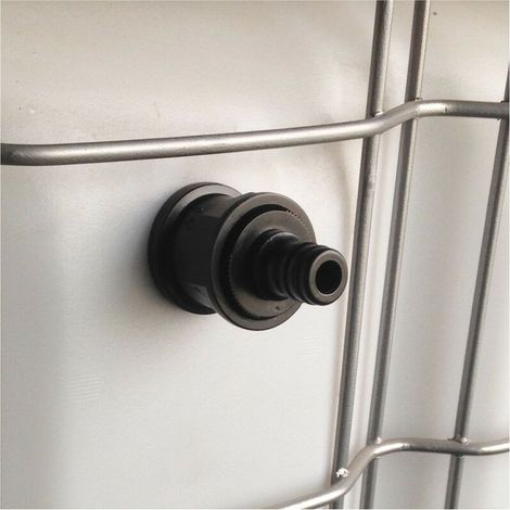 Embout Mâle 3/4'' Pas Gaz Pour Cuve Eau 1000L, Raccord Rapide Type Gardena 15mm, En Polypropylène Et Polyéthylène (1/2)