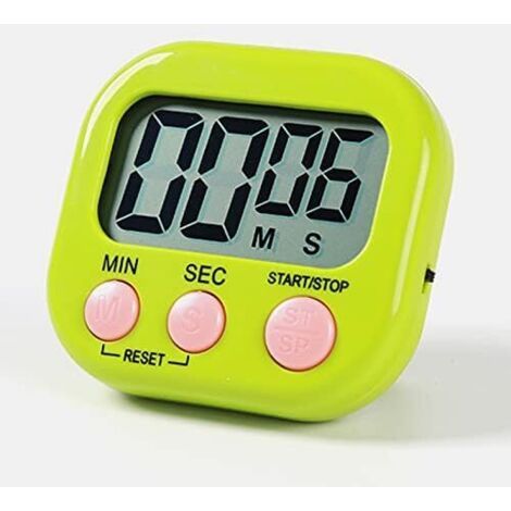 Temporizador de cocina magnético con pantalla, ideal para cocinar, estudiar y mucho más (verde) - Crezuo