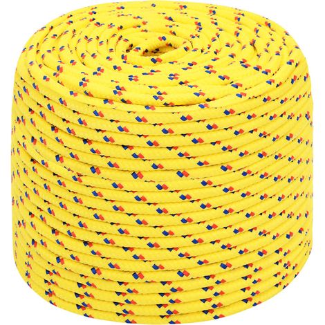 Corde de bateau, Corde de Chanvre, pour la Décoration, le Bricolage, le Jardinage Jaune 6 mm 25 m Polypropylène OIB5968E (1/5)
