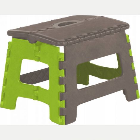 MINISTEP SGABELLO IN PLASTICA CON AMPIAPIATTAFORMA ANTISDRUCCIOLO 22X29 CM, CHIUDIBILE (1/4)