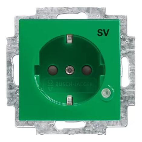 Busch-Jaeger 20 EUCBL-13-914 SCHUKO® Steckdosen-Einsatz mit LED Kontrolllicht (1/2)