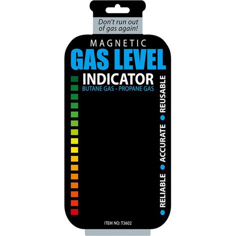 Propane Butane GPL Indicateur de niveau du réservoir de gaz de carburant Indicateur magnétique Mètre de température de bouteille de caravane Adhésif de mesure de gaz Tige de (1/5)
