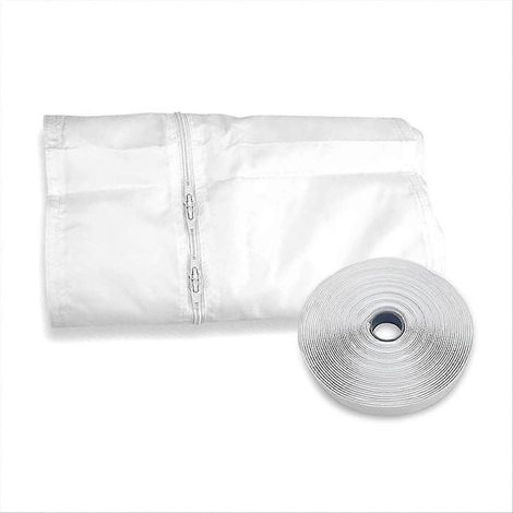 Kit de fenêtre pour climatiseur portable 4 m, joint d'étanchéité sans perçage pour climatiseur mobile, accessoire de ventilation d'évacuation (1/5)