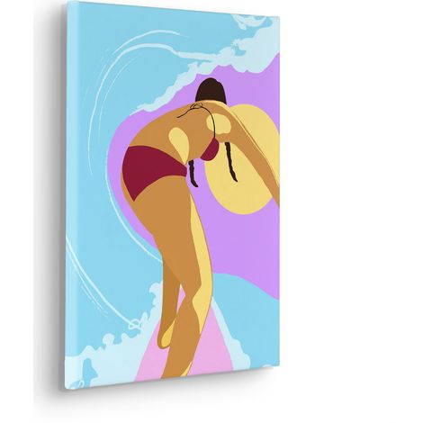 Komar Canvasbild Tube Riding - 40 x 30 cm - Bild auf Keilrahmen - Modern (1/2)