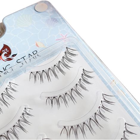 Lot de faux cils, cils naturels pour femmes, maquillage effet naturel et doux (1/5)