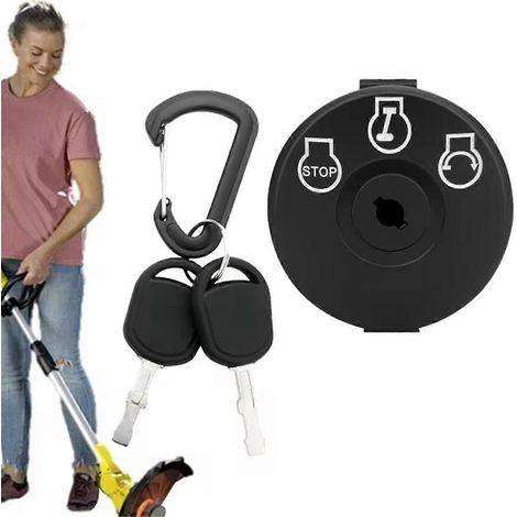Démarrage de tracteur tondeuse avec clé, bouton de tondeuse plug-and-play, facile à installer. (1/5)