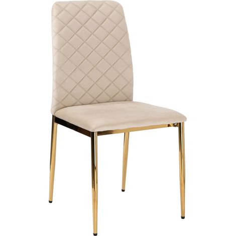 Fauteuil Maverik Velvet en velours beige doré recouvert de velours (1/5)