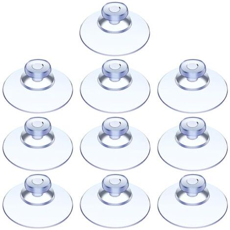 100 Pièces Ventouse,Ventouse Table en Verre,Mini Ventouse,Ventouses Transparentes,Petites Ventouses,pour Variété Surfaces Lisses,Verre,Carrelage,Salle de Bain,Cuisine,en PVC,Sans Crochet (20mm) (1/5)
