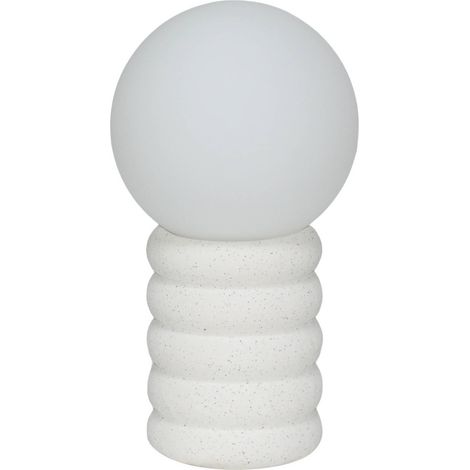 sweeek - Innen-Tischlampe mit gesprenkeltem Keramiksockel, Höhe 28 cm