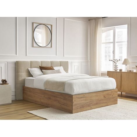 BOBOCHIC - Lit coffre KUMO 180x200 Beige (1/5)