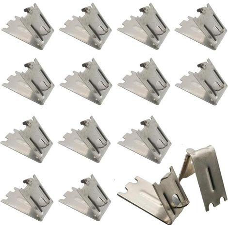 Lot de 25 clips d'étagères de réfrigérateur, clips pour étagère congélateur, support pour étagère de réfrigérateur, crochets en acier inoxydable, clip pour étagère pour réfrigérateur