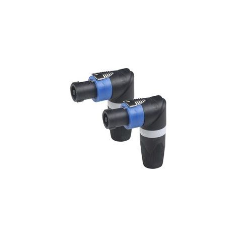 2Pack Prise Speakon NL4FRX Connecteur Coudé 90 degrés, Connecteur Enceinte Femelle Speaker Powercon Twist Lock, Tête de Câble Haut Parleur 4 Pôles Speakon Verrou Nl2fc Nl4fc Nl4fx (1/5)