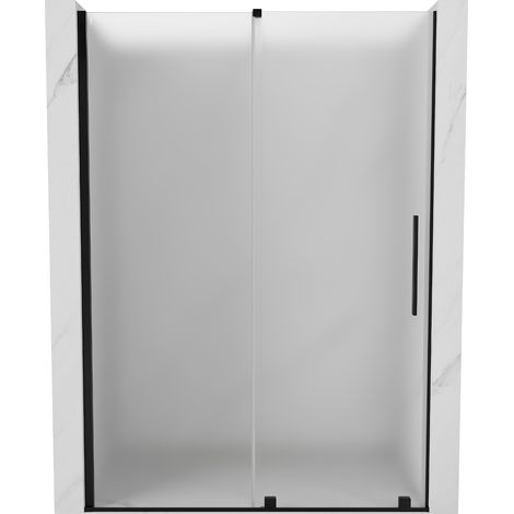 Mexen Velar porta doccia scorrevole 150 cm, smerigliata, nera - 871-150-000-31-70 (1/5)