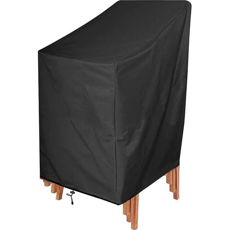 Copertura per sedie da esterno impermeabili - Misura 70x85x110 cm - Telo di protezione per sedie impilabili - In tessuto oxford impermeabile (1/5)
