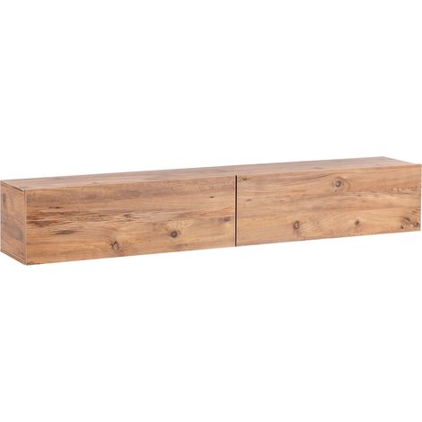 Wall Mounted TV Stand GLADSTONE Brown