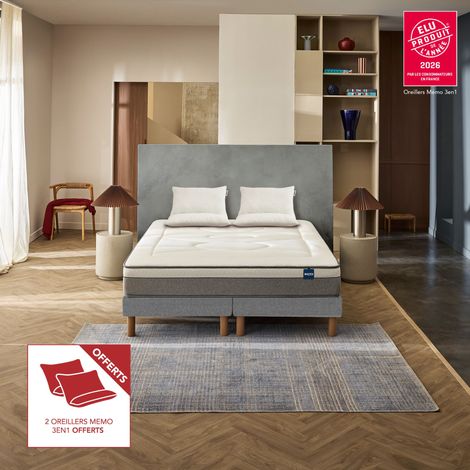 Pack matelas hybride 160x200 cm Bultex Restore + 2 oreillers 60x60 cm Bultex Memo 3-en-1 offerts - Restore (1/5)