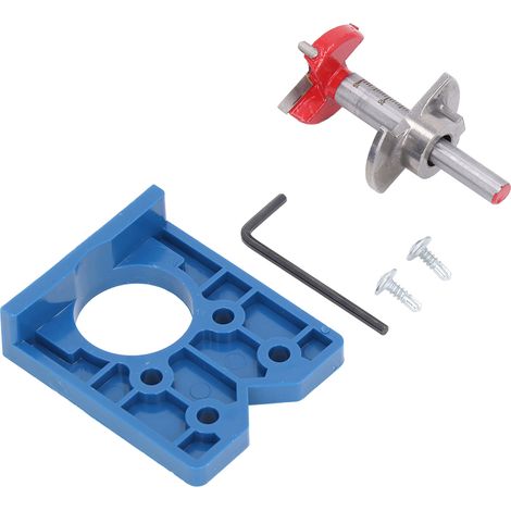 Outil de perçage pour charnières invisibles 35 mm, guide d'installation précis portes armoires.