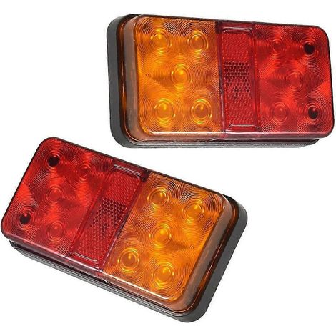 Stück 12V 10LED Wasserdichte LKW-Anhänger-Rückleuchte, Blinker, Bremslicht, Rückleuchte, Bootsrückleuchte