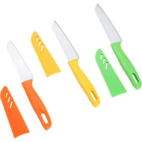 Couteau De Cuisine - Couteau À Éplucher Pour Fruits Et Légumes - Lame En Acier Inoxydable Trempé - Poignée Ergonomique Antidérapante - 1 Pièce (1/5)